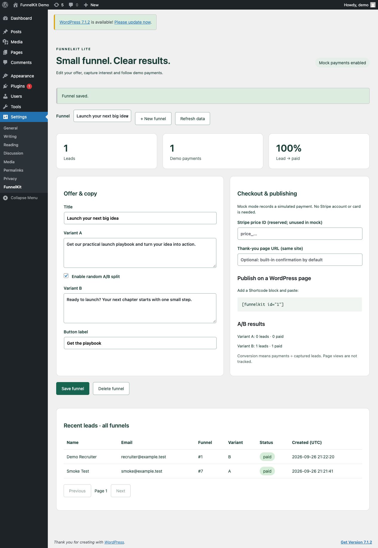 React admin dashboard