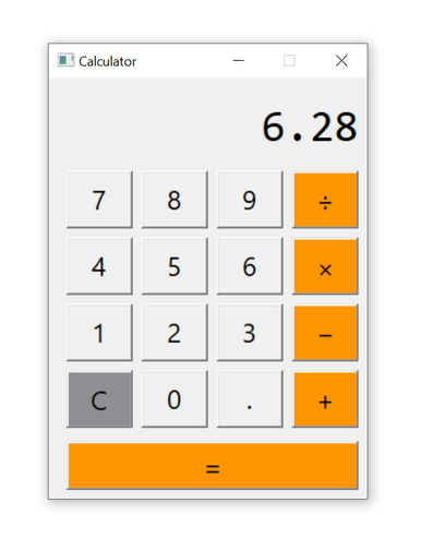 The calculator on Windows 10