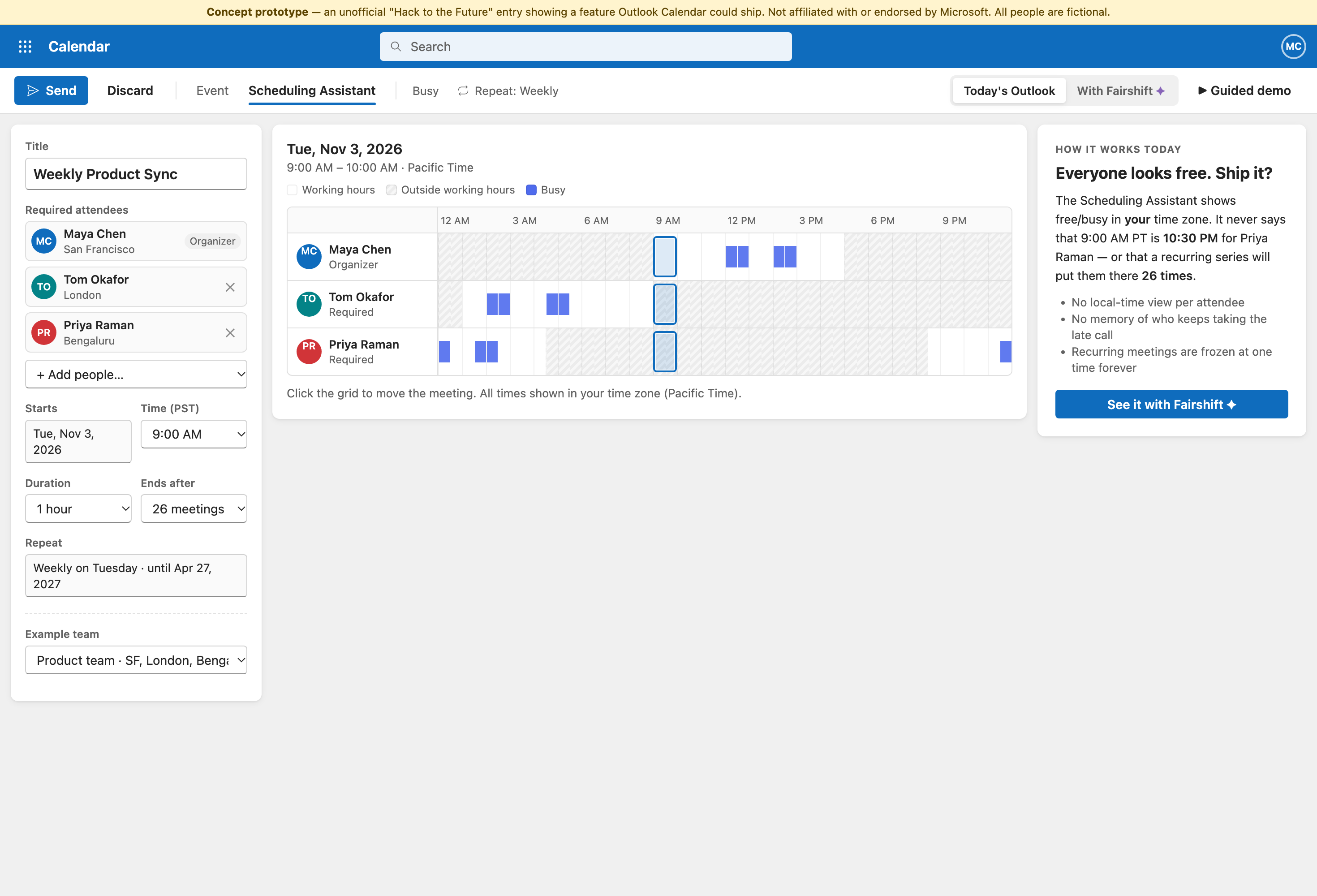 Before: Outlook today