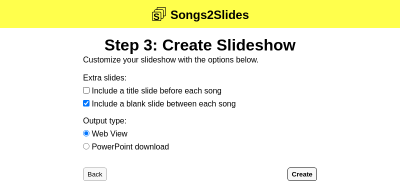 Step 3: Create slideshow