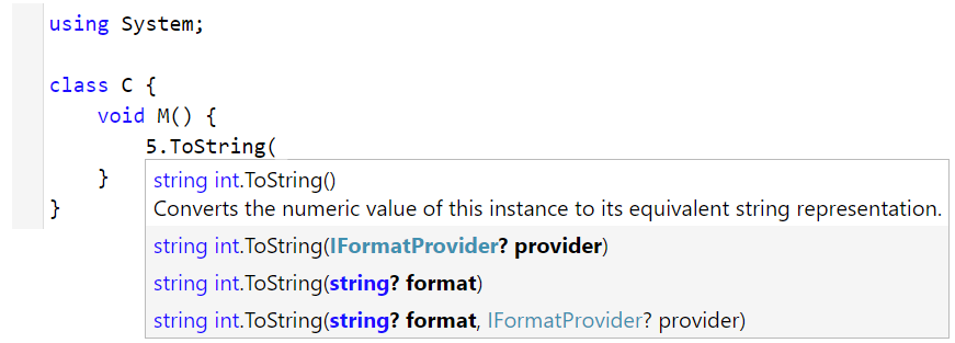 Signature help