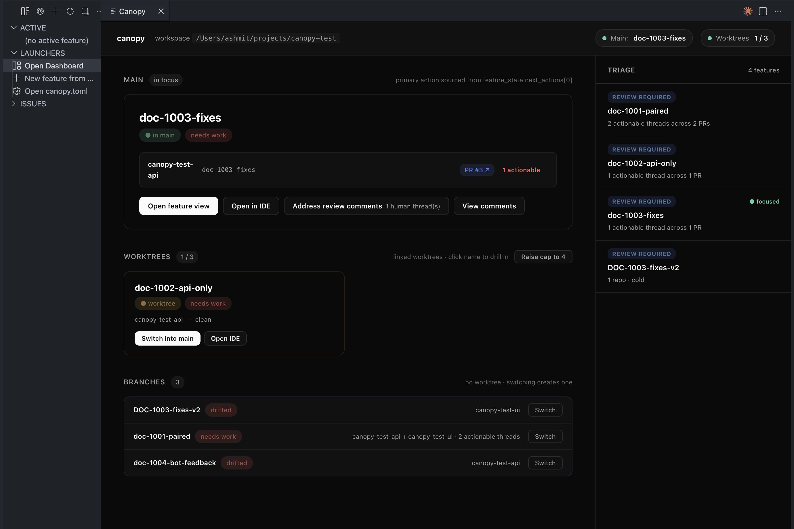 Global dashboard