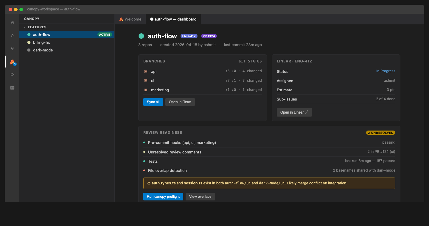 Feature dashboard webview