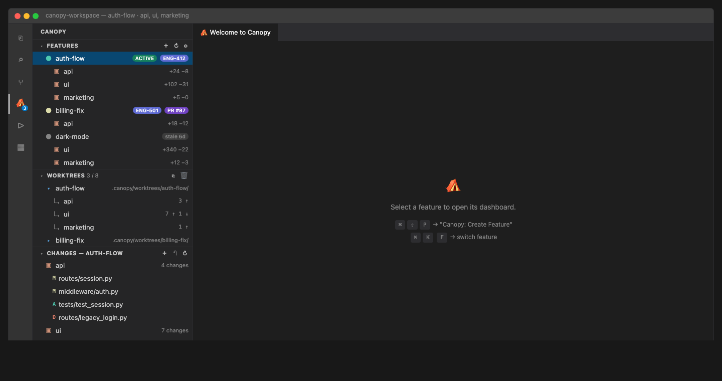 Canopy sidebar in VSCode
