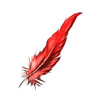 Feather- Red