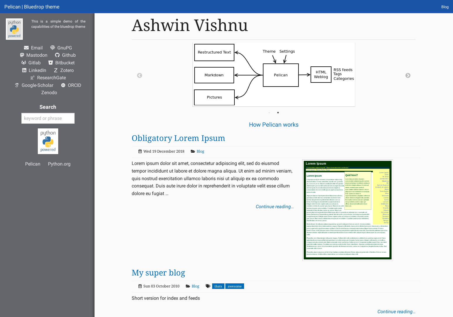 GitHub - ashwinvis/pelican-bluedrop: A responsive Pelican theme ...