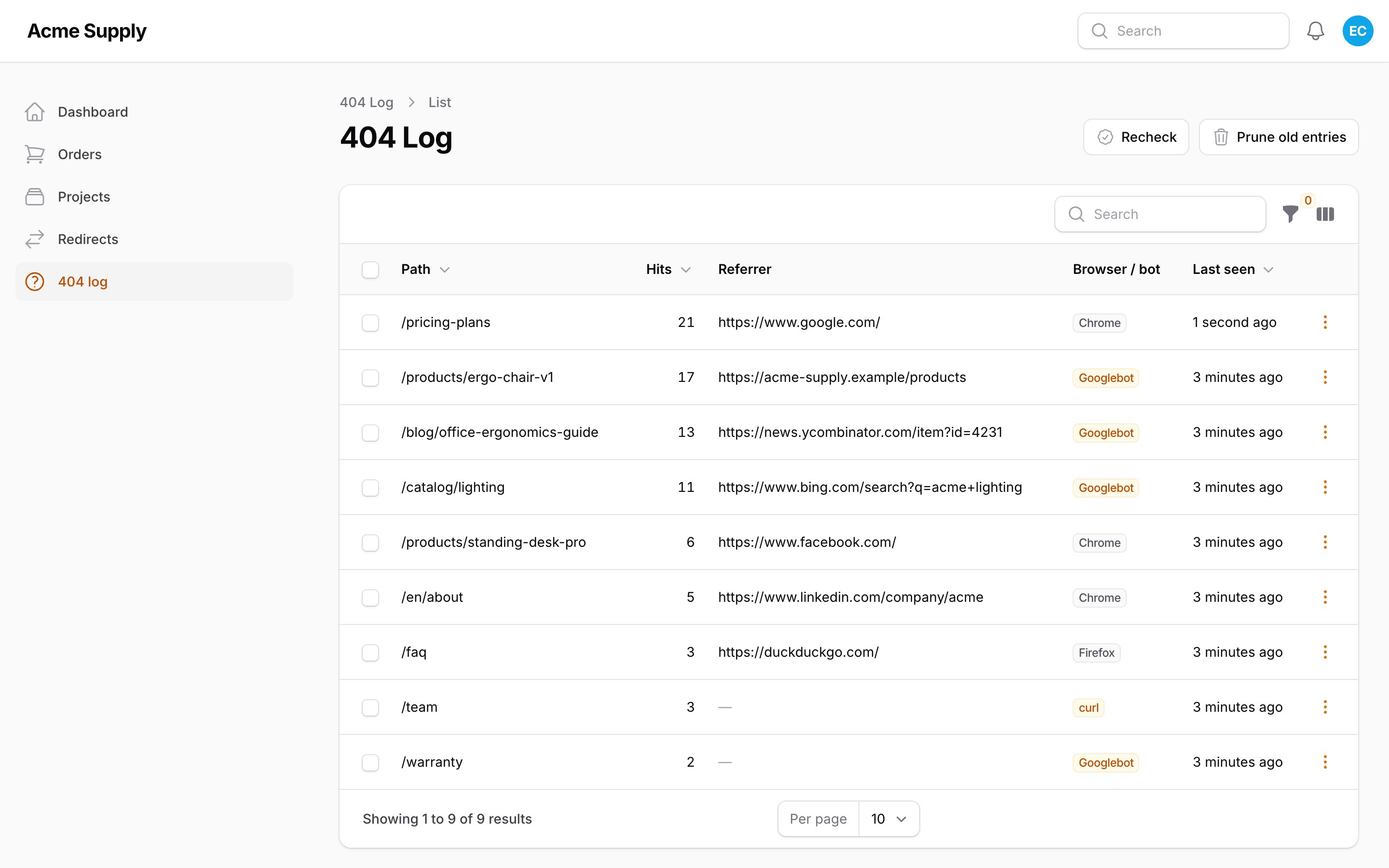 404 log