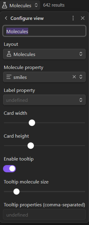 View settings