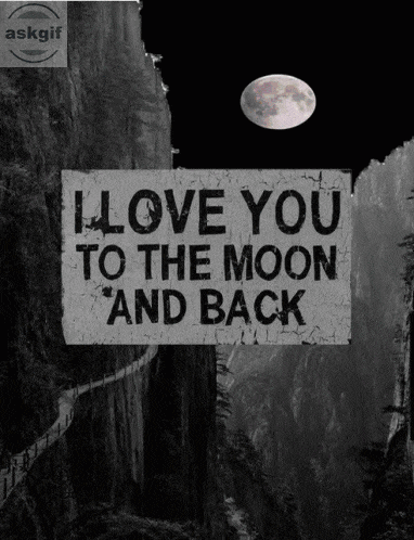 I love you to the moon and back.