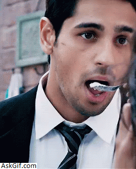 My reaction when my crush feeds me.