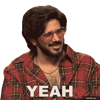 दुलकर सलमान 'हाँ' कहते हुए उत्साह से सिर हिलाते हैं