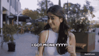 Tanya Maniktala Excitedly Shows Off Her Money with a Big Smile