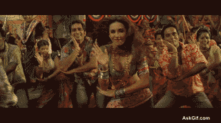 Shivani Dandekar Dances Joyfully in a Colorful Festival Scene