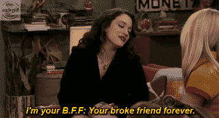 मैं तुम्हारा बीएफएफ हूँ। आपका टूटा दोस्त हमेशा के लिए।