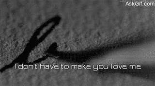I don't have to make you love me.
