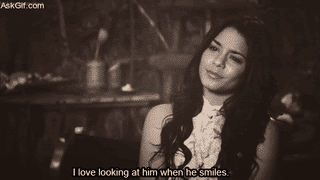 I love looking at him when he smiles.