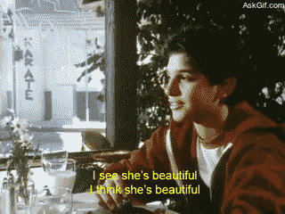 I see she's beautiful, I think she's beautiful.