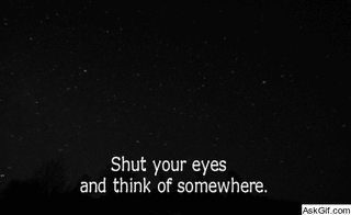 Shut your eyes and think of somewhere.