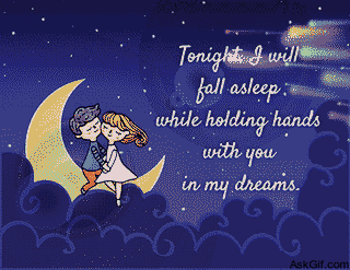 Tonight I will fall asleep while holding hands with you in my dreams.