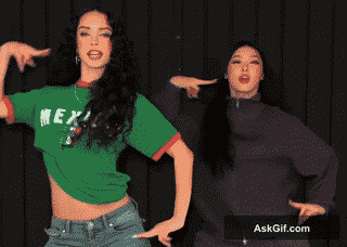 Two dancers showing off their moves in a TikTok dance challenge.