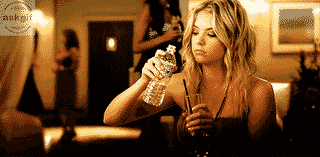 When I find out that the water bottle is costlier than my liquor.