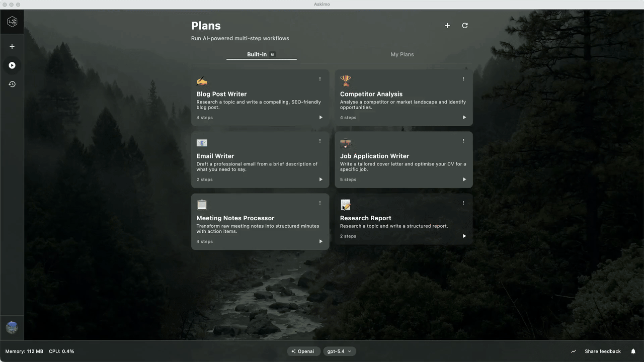 askimo screenshot