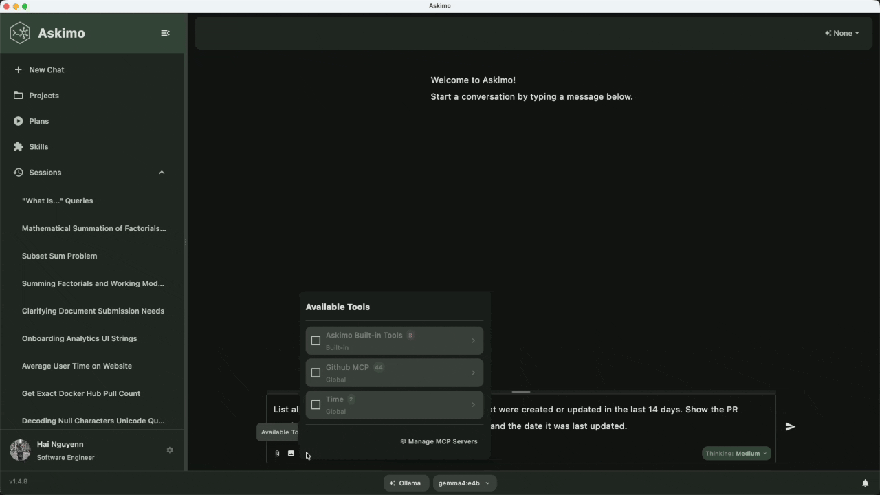 Askimo MCP Demo