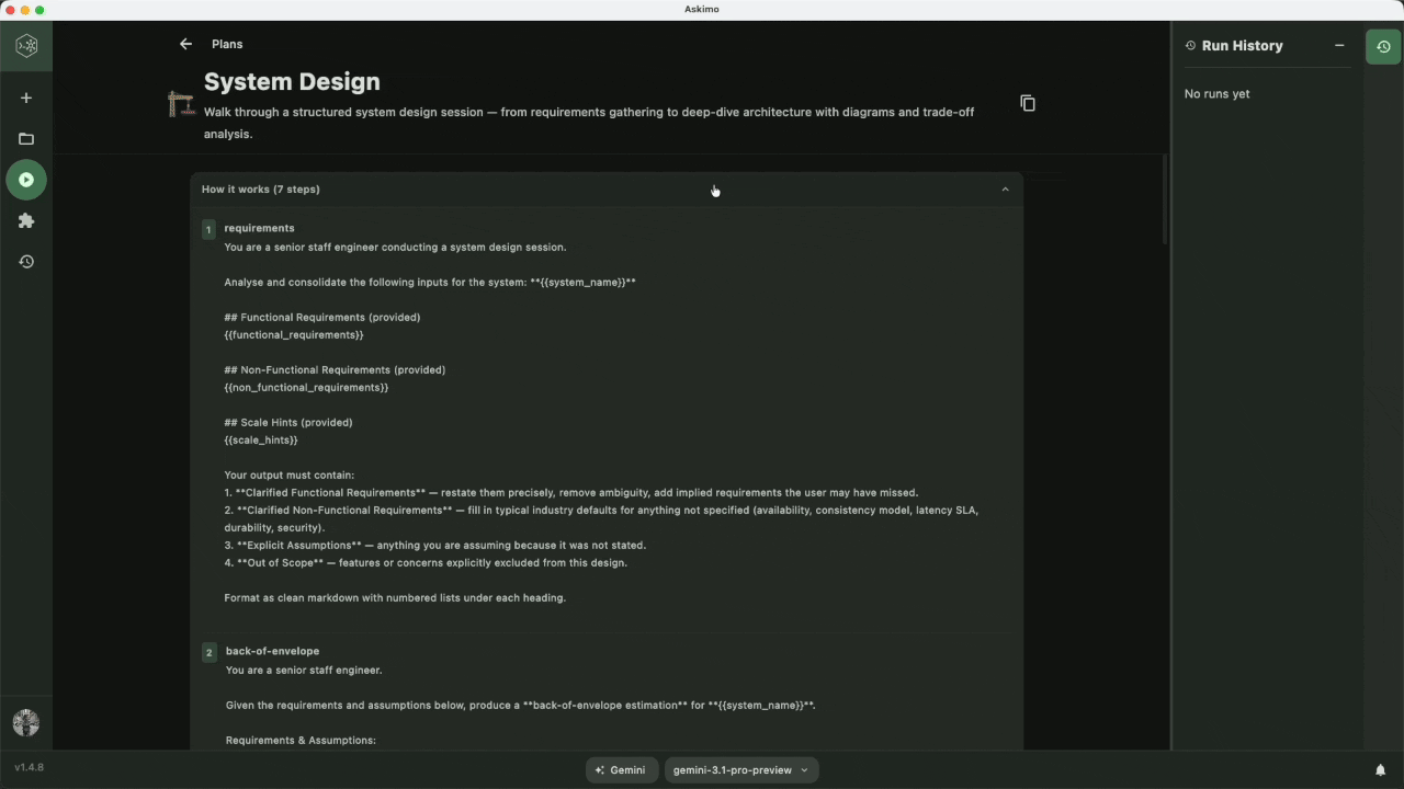 Askimo Plans Demo