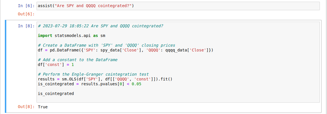 Cointegration test