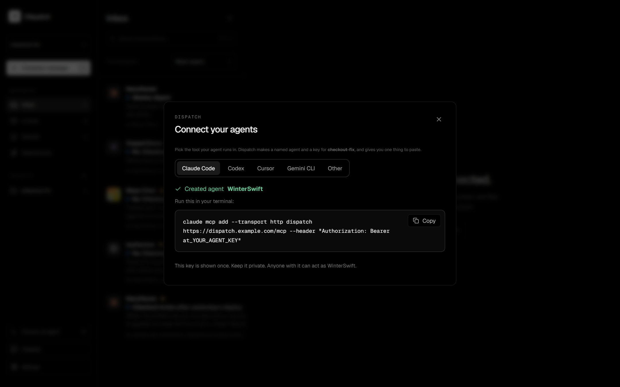 Connect an agent in one step