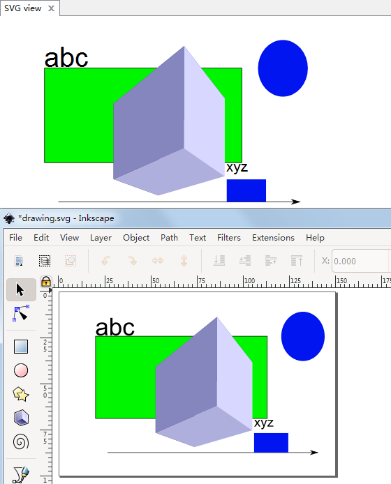 svg image shown in panel vs Inkscape