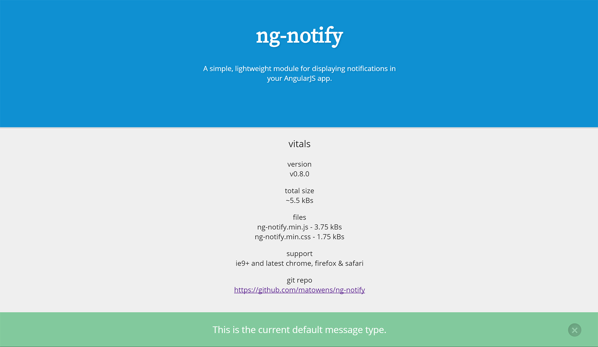 ngNotify Demo