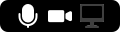 In meeting, mic:on, video:on, screensharing:off