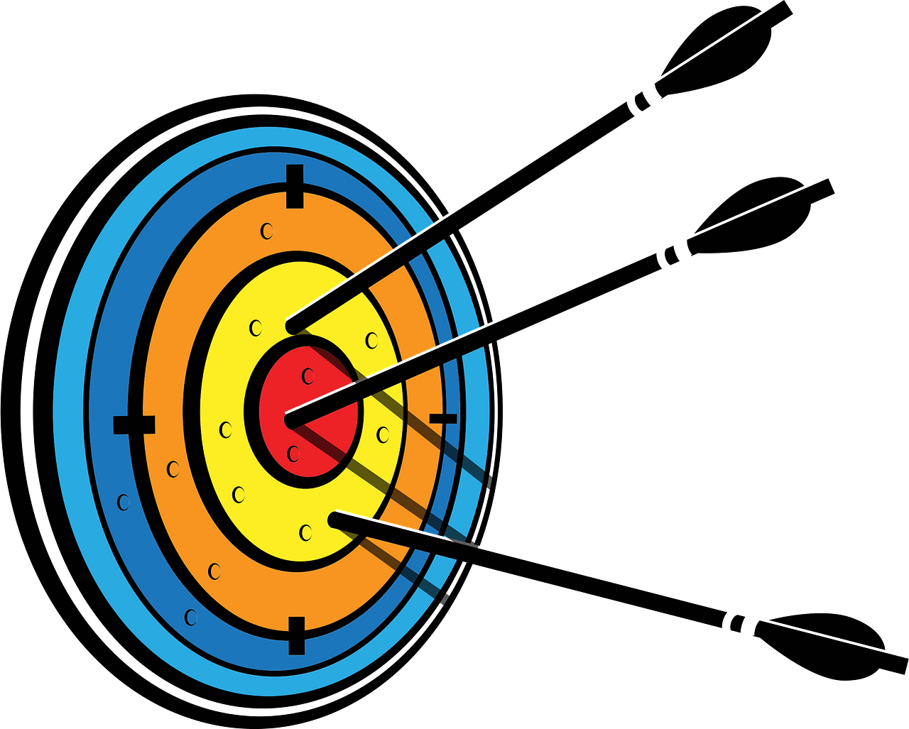 Arrows Hitting a Target