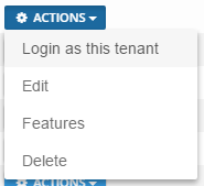 Login as tenant option