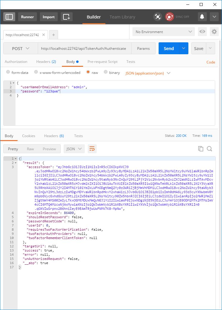 Postman authentication