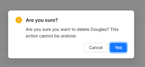 Confirmation message