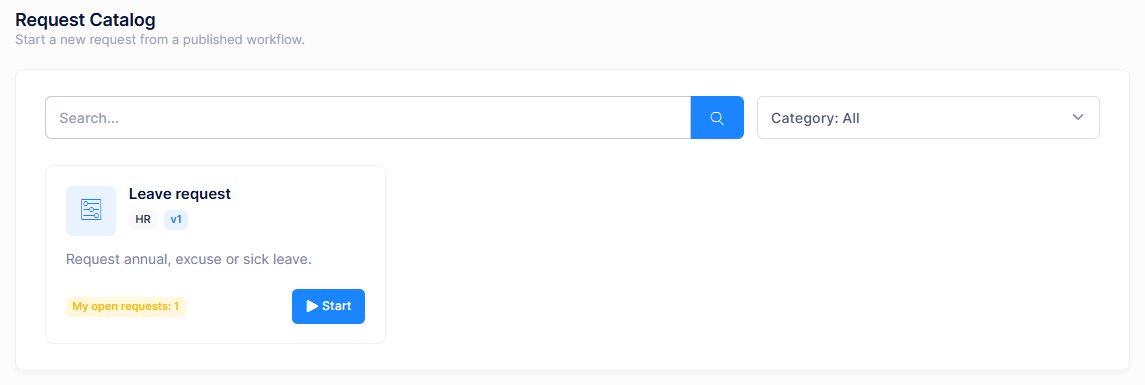 Request Catalog