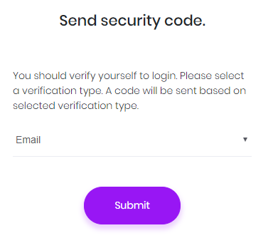 Send security code