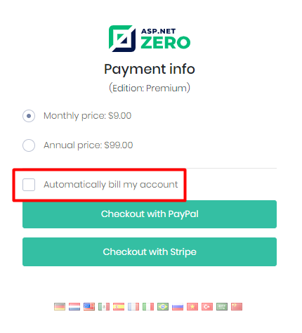 Stripe recurring payments