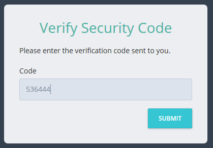 Verify security code
