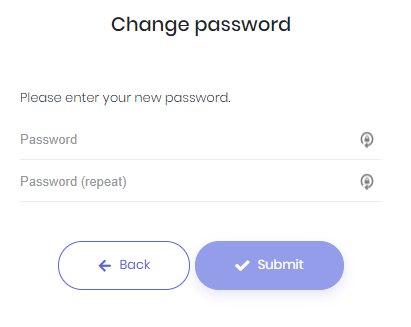 Reset password