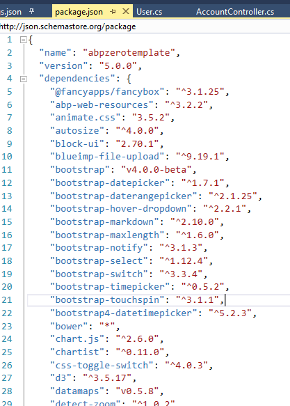 NPM dependencies