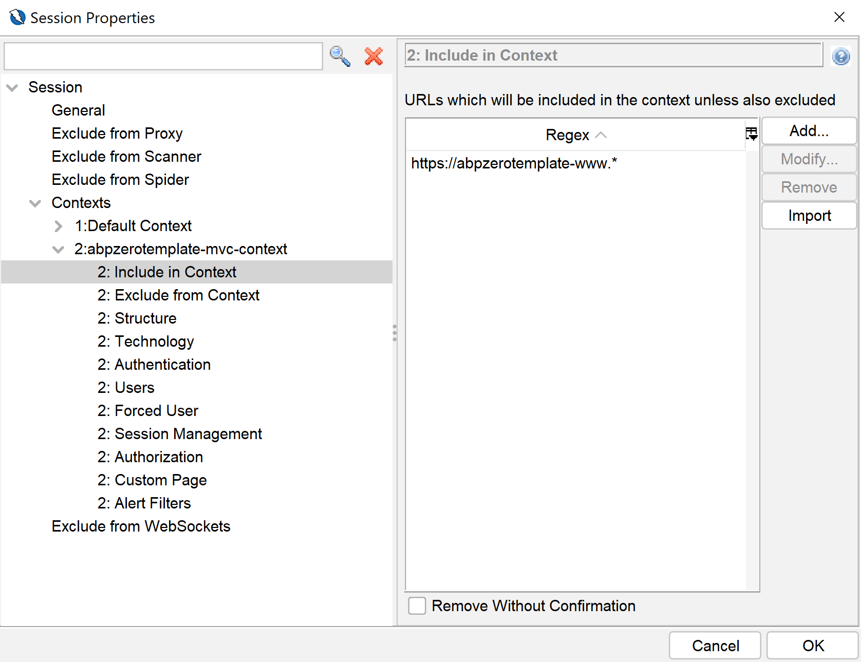 Load OWASP Context Include