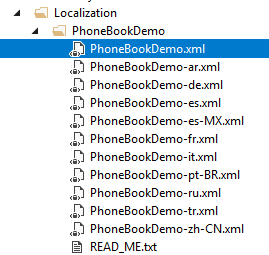 Localization XML files