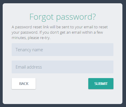 Forgot password