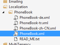 Localization files
