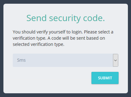 Send security code