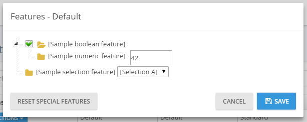 Tenant features