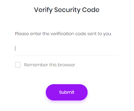 Verify security code